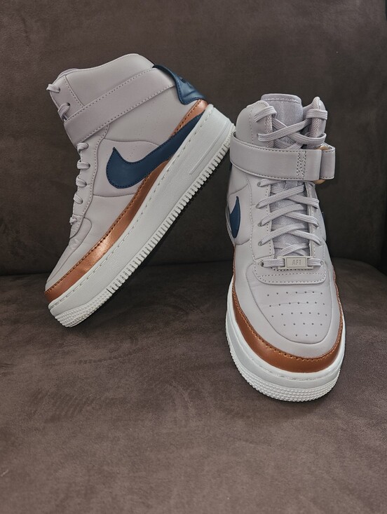 Nike Shoes - NIKE AIR FORCE 1 Women’s High-Top Sneakers in  Lavender Copper & Blue Sz 9